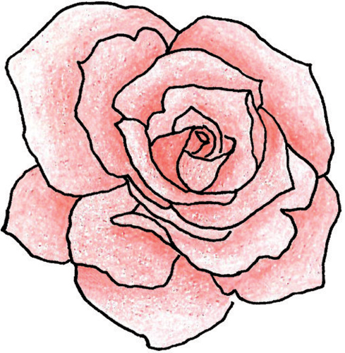 Simple Rose Outlines - ClipArt Best