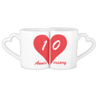 10th Wedding Anniversary Coffee & Travel Mugs | Zazzle