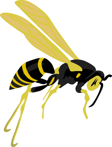 Flying Wasp 2 Clip Art - vector clip art online ...