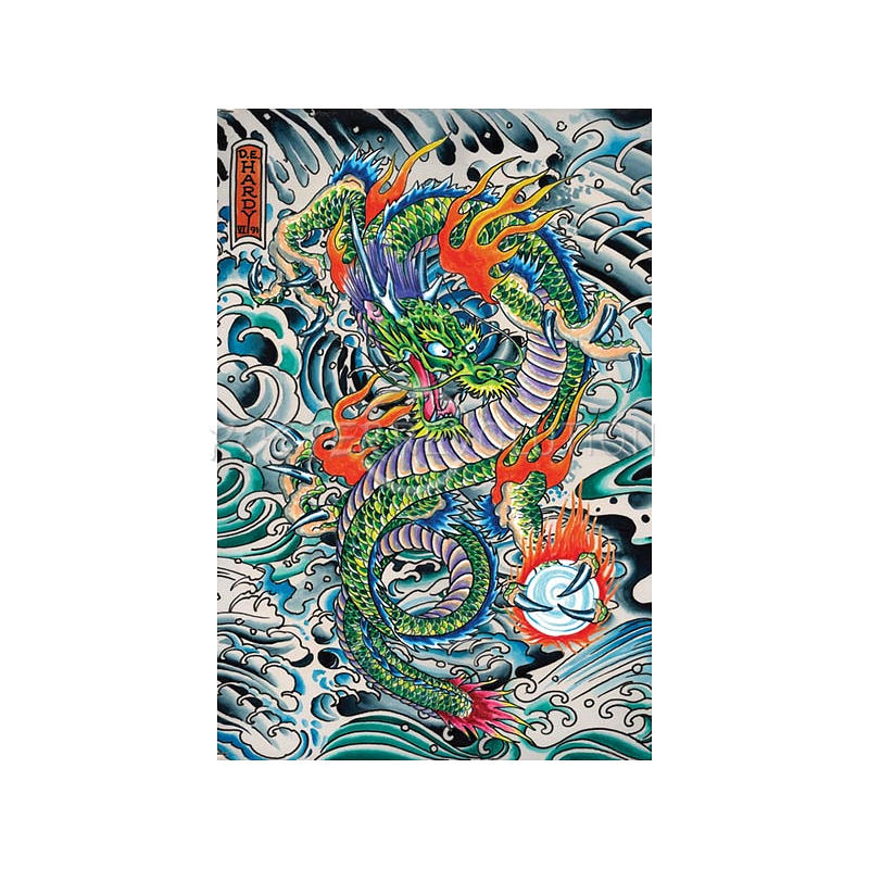 Ed Hardy (Dragon) Art Poster Print - 24x36