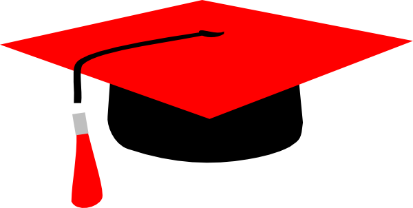 Red Mortarboard Clip Art - vector clip art online ...