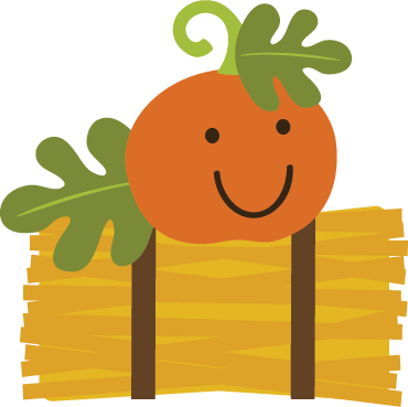 Pumpkin On Hay Bale SVG file for scrapbooking cardmaking pumpkin ...