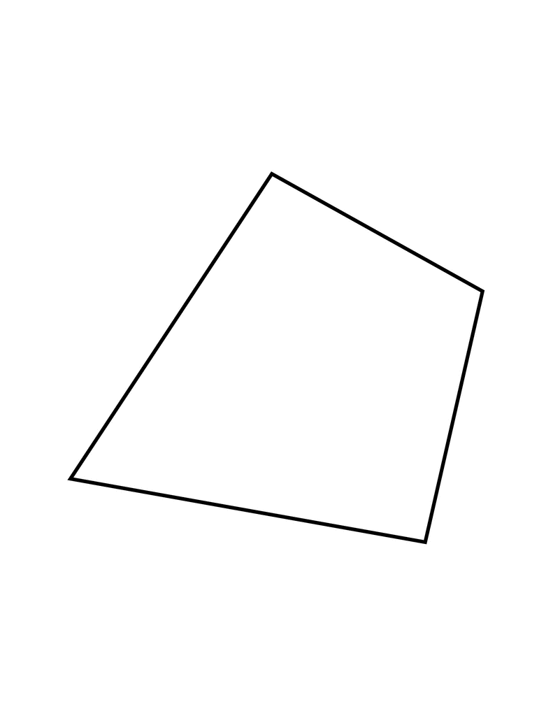 Flashcard of a polygon with four unequal sides | ClipArt ETC