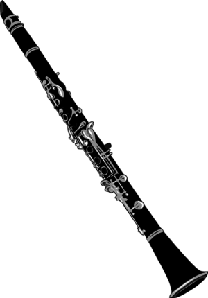 black Clarinet - vector Clip Art