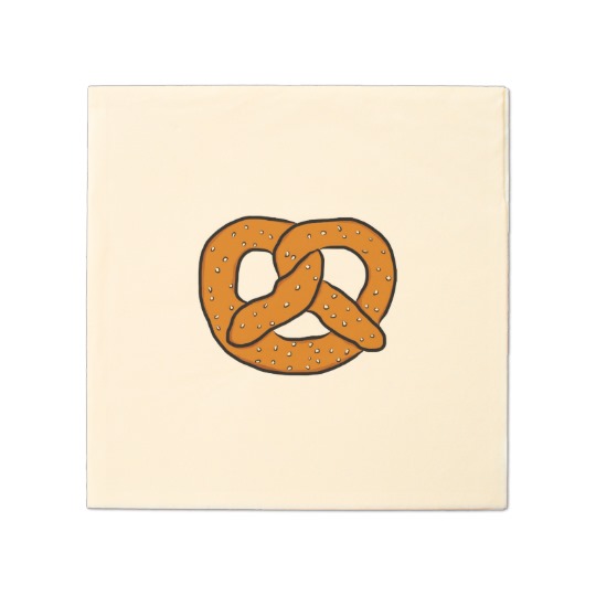 Pretzel Art Drawing Salty Pretzels Cartoon Print Napkin | Zazzle