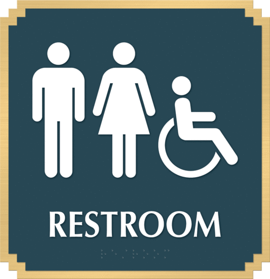 ADA Family Bathroom Signs Unisex/Handicapped Restroom Clipart ...