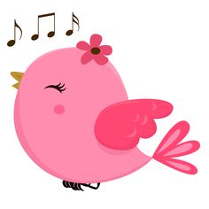 Cute girly bird clipart