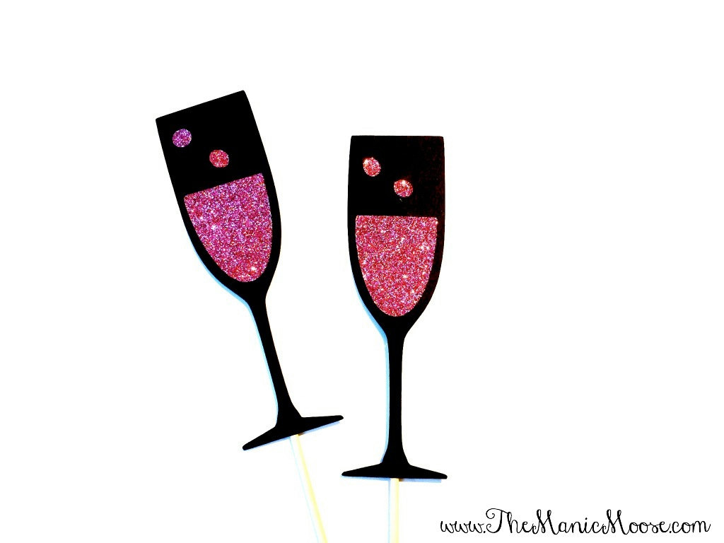 Prom silver champagne glasses clipart images