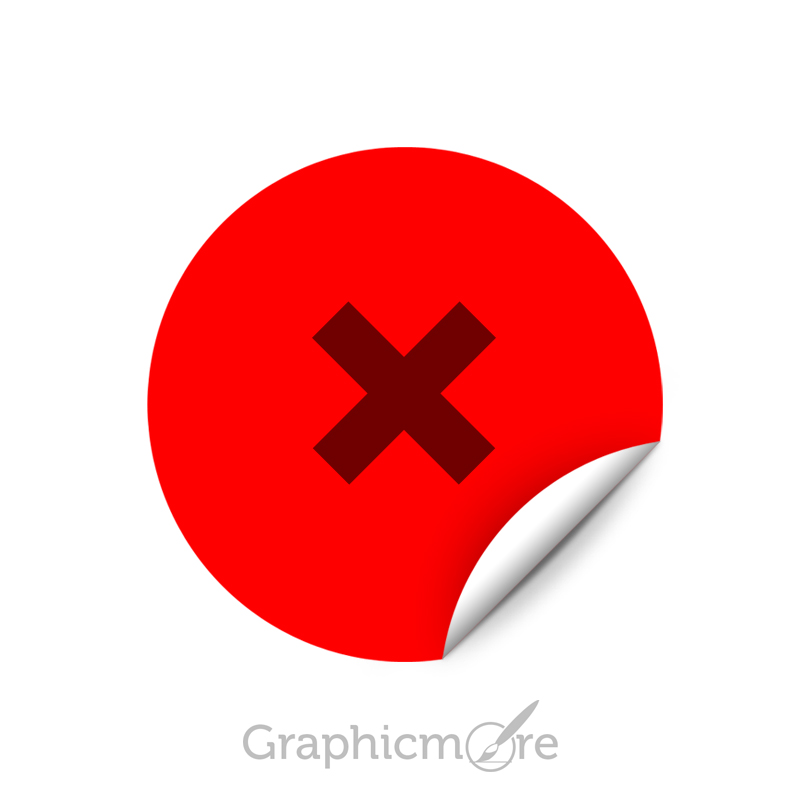 Wrong Check Mark Button Free PSD File