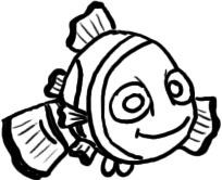 Clown Fish Clip Art Black And White - Free Clipart ...