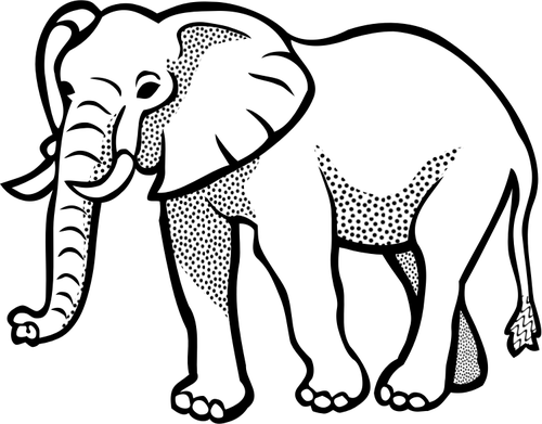 Vector illustration of spotty elephant | Public domain vectors