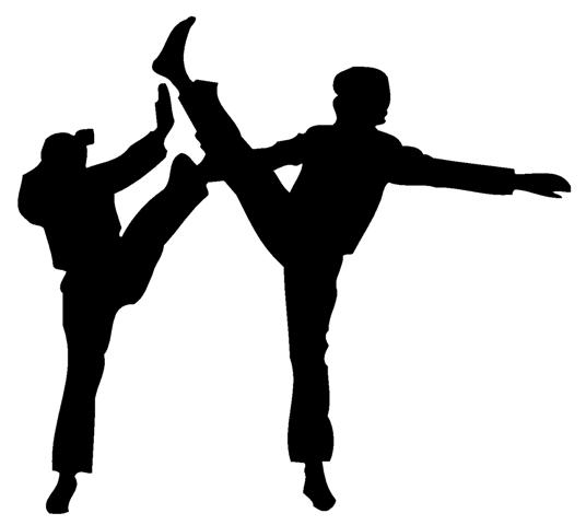 Karate Silhouette 1 Decal Sticker