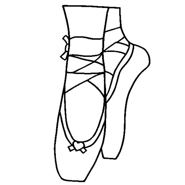 Ballerina Shoes Slippers Coloring Pages | Bulk Color