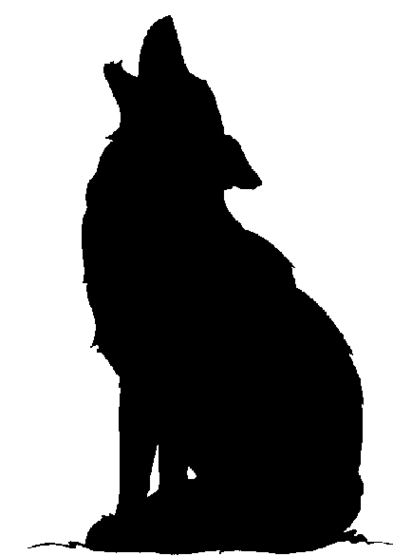 Coyote Howling Silhouette Clipart - Free to use Clip Art Resource