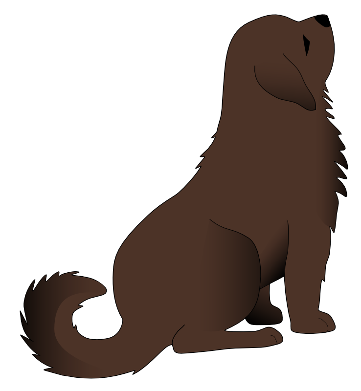 Sitting dog clipart