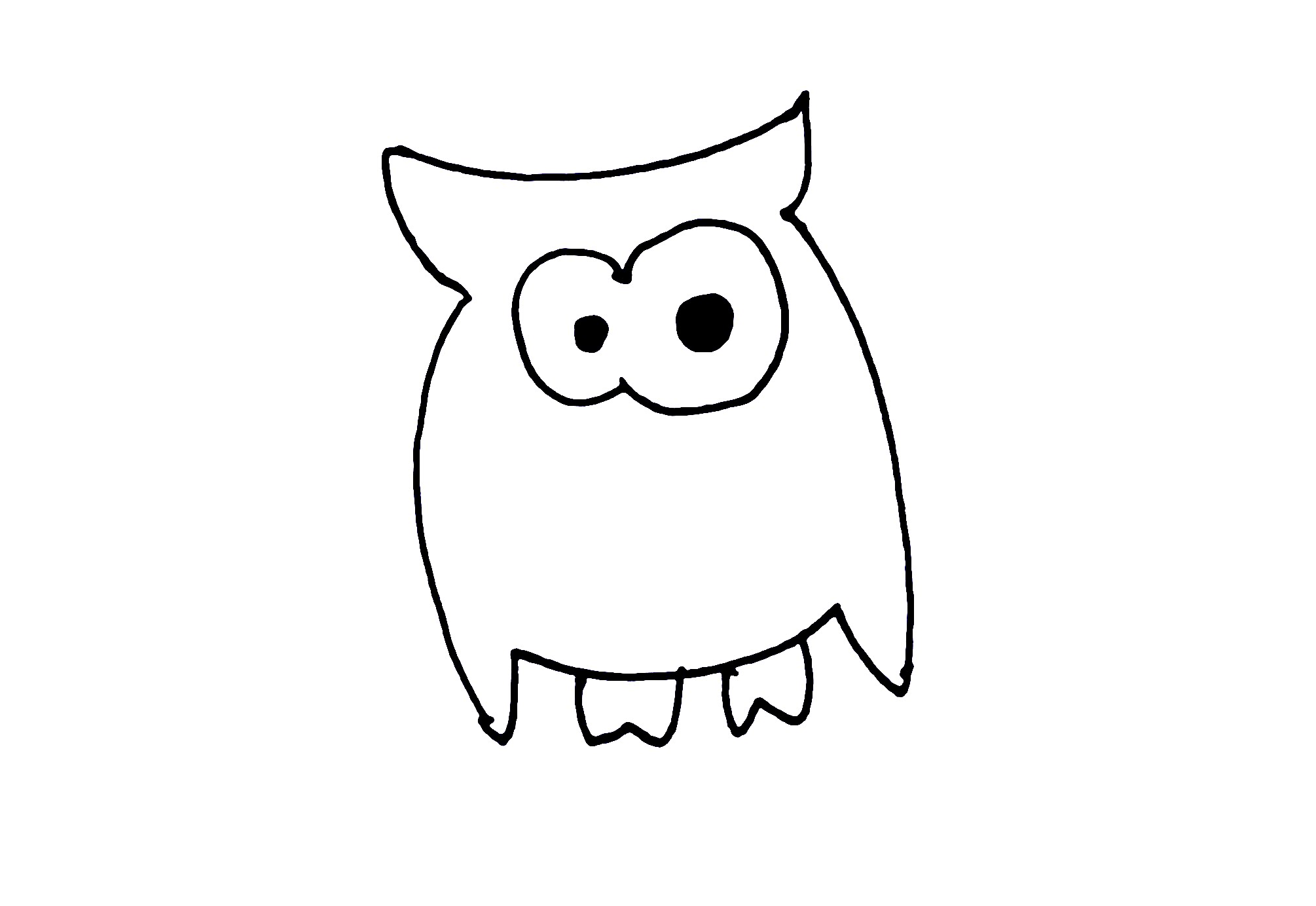 How I Draw Simple Cartoon Emoji Owl - YouTube