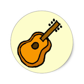 Guitar Cartoon Stickers | Zazzle