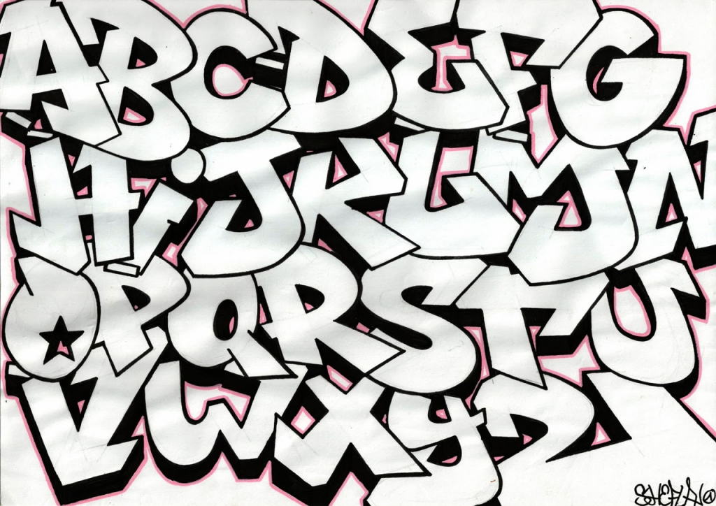 Graffiti Alphabet Block Letters A-z - Wall Graffiti Art