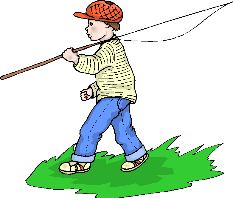 Boy With Fishing Pole Clipart