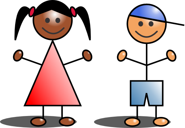 Stick family boy and girls png clipart - ClipartFox