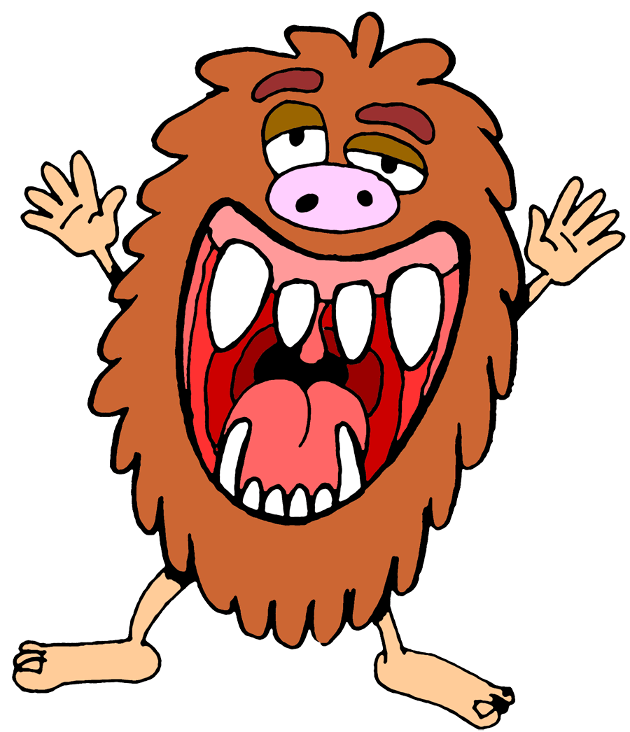 Big open mouth monster clipart