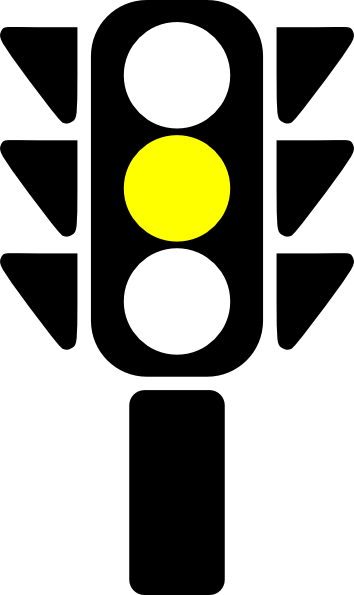 Clipart traffic light yellow