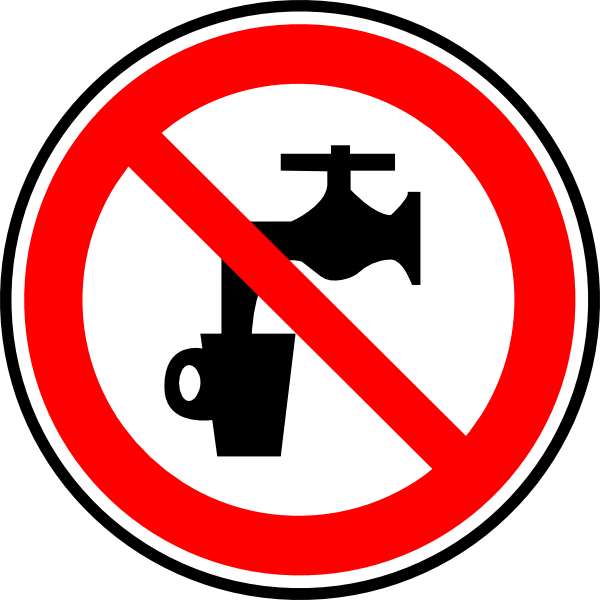 Non potable water symbol clipart