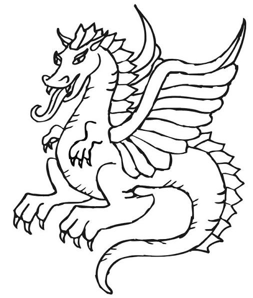 Download Printable coloring pages draw a dragon easy ba dragon ...