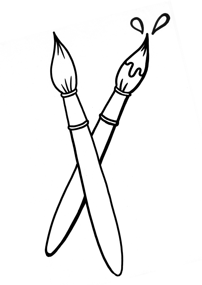 Print Paint Brushes for coloring