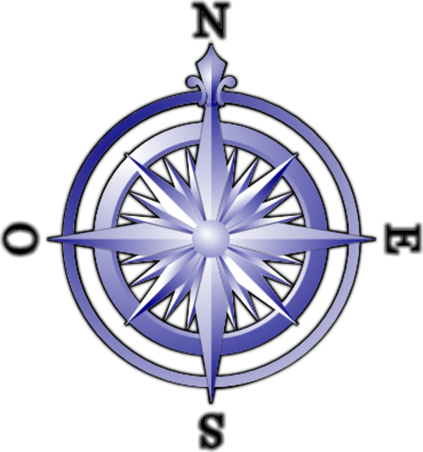 compass north south east west - vector Clip Art