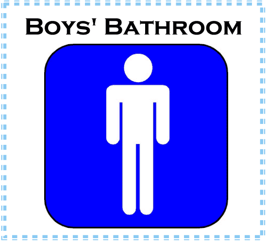 boys washroom clipart