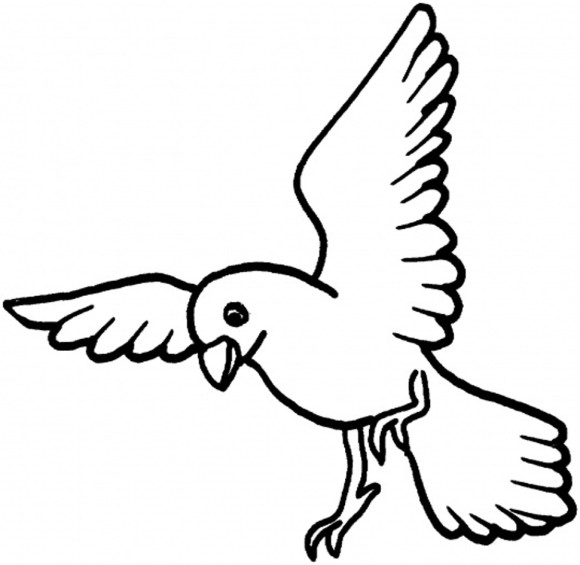 Dove Bird Coloring Page For Kids - Animal Coloring pages of ...