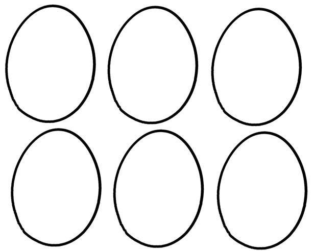 6 Egg Outlines Free Stock Photo - Public Domain Pictures