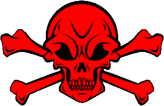 Red skull clipart