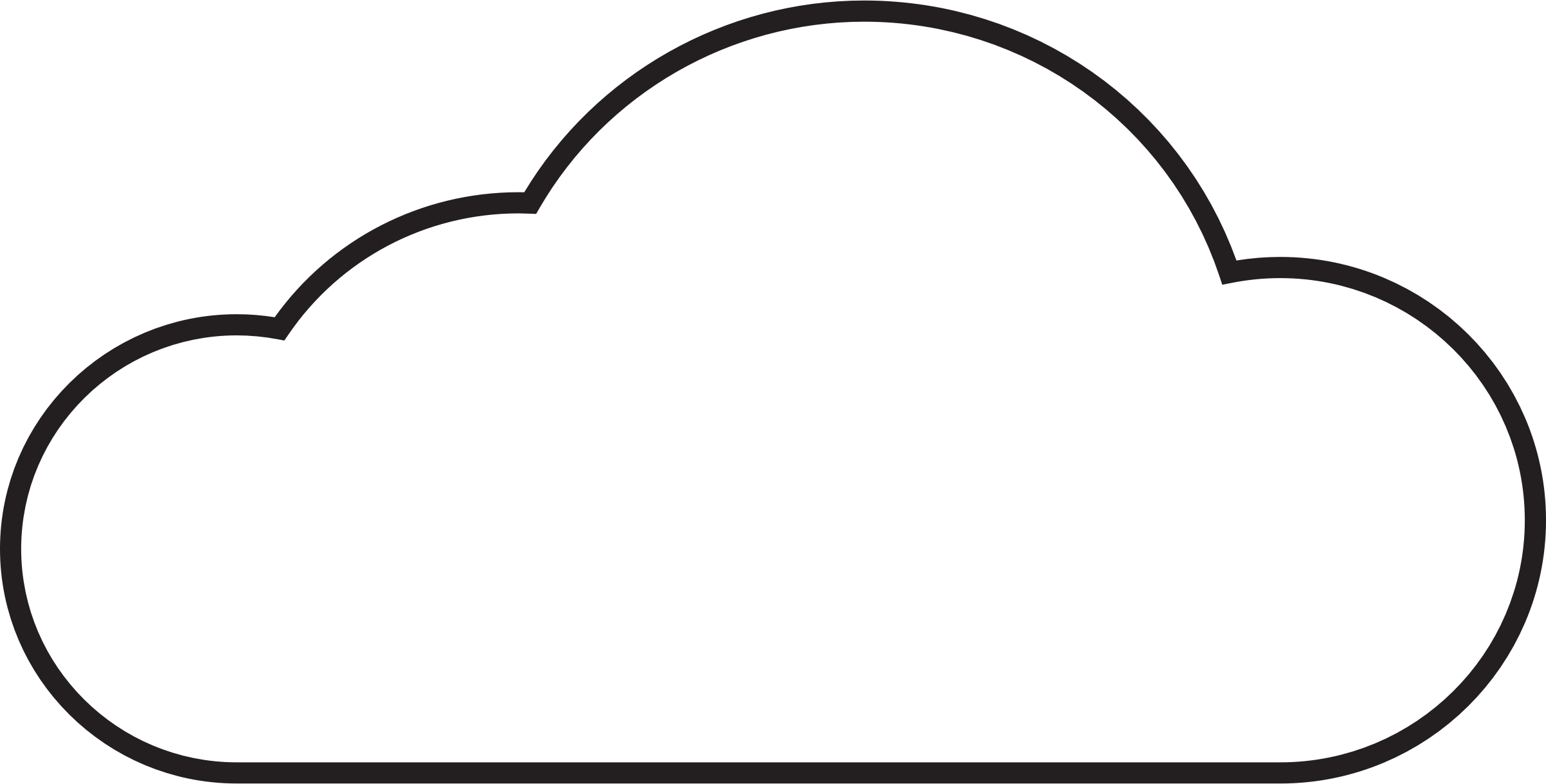 Best Cloud Outline #18665 - Clipartion.com