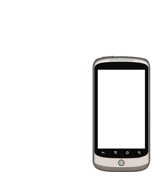 Smartphone White Screen Clip Art - vector clip art ...