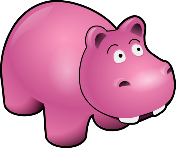 Hippo Hippopotamus Cartoon - vector Clip Art