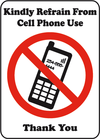 No Cell Phone Clipart Cell Phones Not Allowed D Render Sign ...