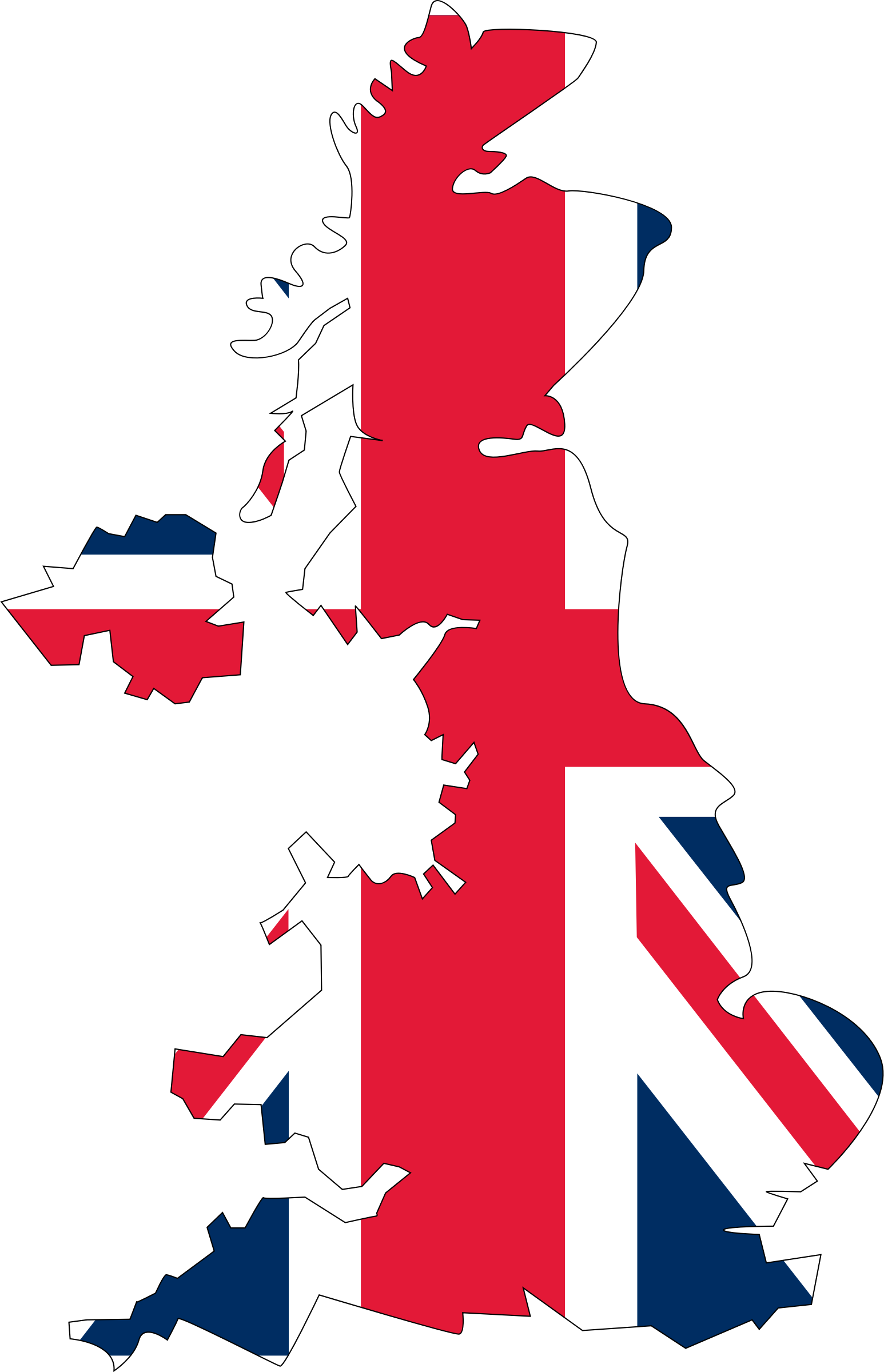 Clipart - United Kingdom Flag Map