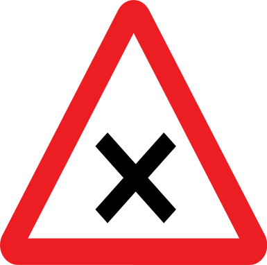 File:Cyprus warning road sign crossroads.svg