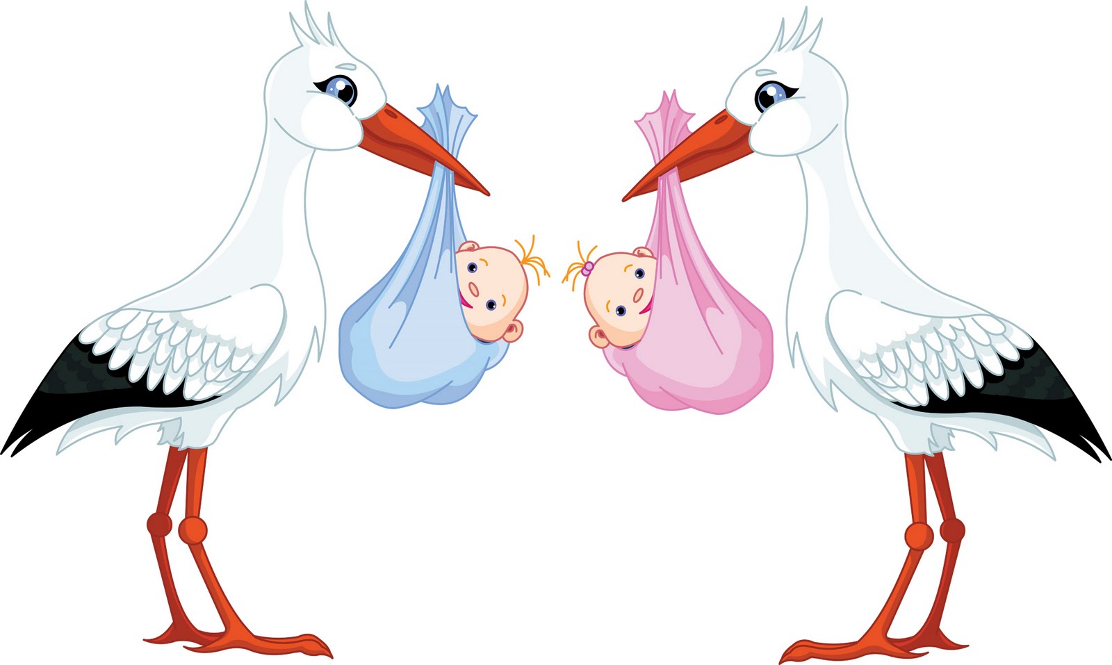 Twins boy and girl baby shower clipart - ClipartFox