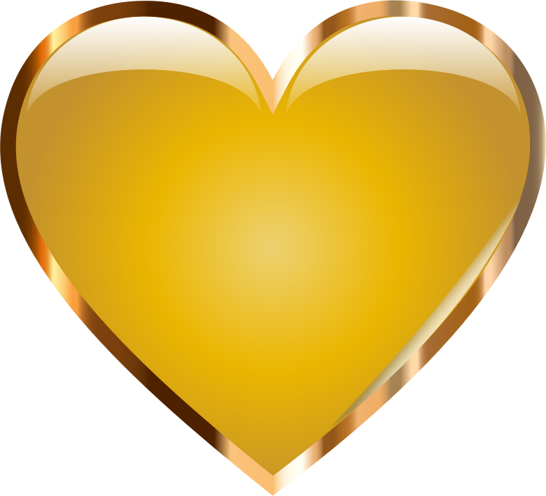 Clipart - Gold Heart