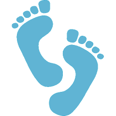 Blue baby footprint clipart - ClipartFox