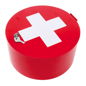 Heal's -Storage - Red Cross Medicine Round Bathroom Cabinet - Polyvore