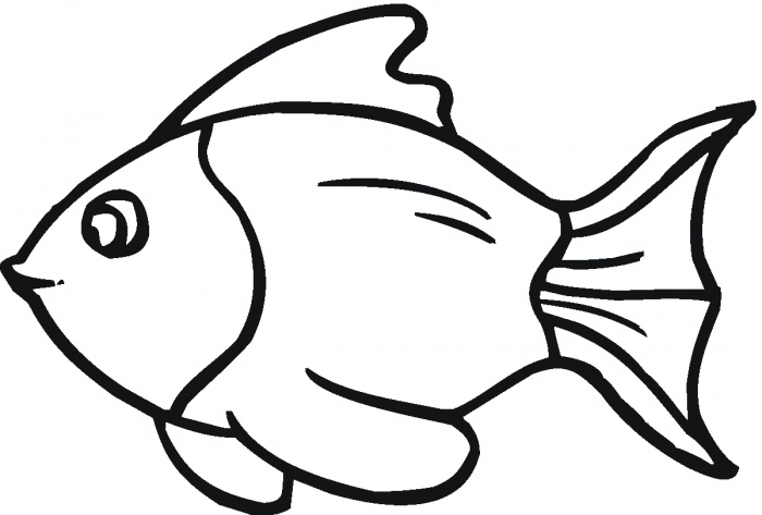 Goldfish Coloring Page Clipart