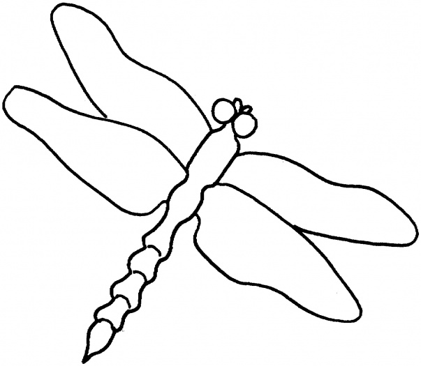 Best Dragonfly Outline #5043 - Clipartion.com