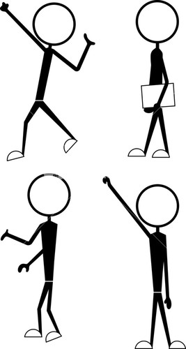 Cartoon Stick Figure Gestures