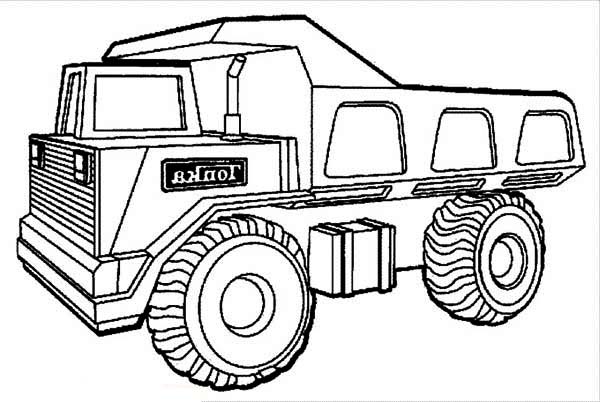 huge tonka dump truck coloring page | Kids Play Color