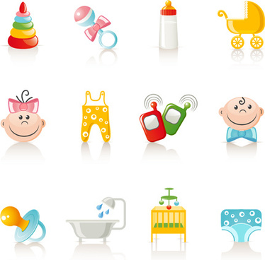 Baby Icons Free vector in Adobe Illustrator ai ( .AI ...