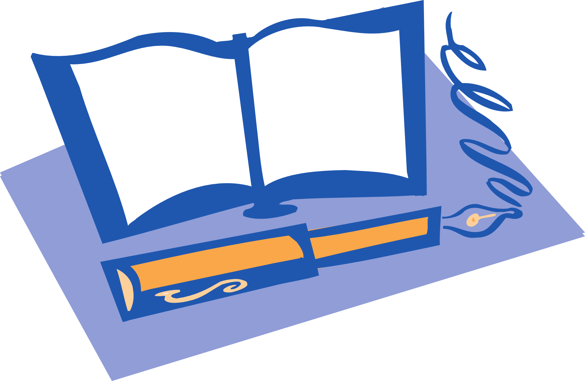 Clipart book and pen
